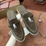 Loro Piana Charms Walk Babouche Women's Suede Mule FAL5900 H0X4 - Image 2