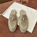 Loro Piana Charms Walk Babouche Women's Suede Mule FAL5900 D044 - Image 2
