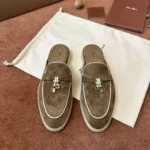 Loro Piana Charms Walk Babouche Women's Suede Mule FAL5900 HOVY - Image 2