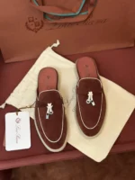 Loro Piana Charms Walk Babouche Women's Suede Mule FAL5900 ROB4 - Image 2