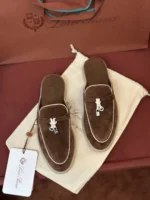 Loro Piana Charms Walk Babouche Women's Suede Mule FAL5900 HOL5 - Image 2