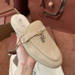 Loro Piana Charms Walk Babouche Women's Suede Mule FAL5900 DOEE - Image 2