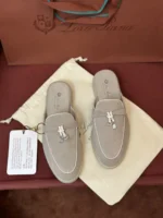 Loro Piana Charms Walk Babouche Women's Suede Mule FAL5900 A760 - Image 2