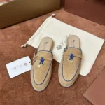 Loro Piana Charms Walk Babouche Women's Suede Mule FAL5900 DOIW