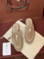 Loro Piana Charms Walk Babouche Women's Suede Mule FAL5900 D044 - Image 2