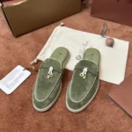 Loro Piana Charms Walk Babouche Women's Suede Mule FAL5900 50KY - Image 2