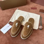 Loro Piana Charms Walk Babouche Women's Suede Mule FAL5900 HOVY