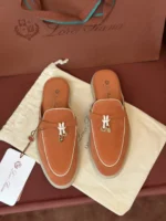 Loro Piana Charms Walk Babouche Women's Suede Mule FAL5900 HOR4 - Image 2