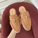 Loro Piana Babouche Charms Walk Women's Suede Mule FAI1543 E0HN - Image 2