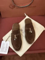 Loro Piana Babouche Charms Walk Women's Suede Mule FAI1543 HOL5 - Image 2