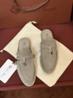 Loro Piana Babouche Charms Walk Women's Suede Mule FAI1543 D746 - Image 2
