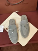Loro Piana Babouche Charms Walk Women's Suede Mule FAI1543 508G - Image 2