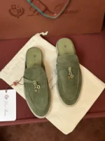 Loro Piana Babouche Charms Walk Women's Suede Mule FAI1543 50KY - Image 3