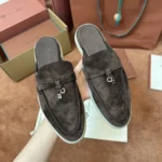 Loro Piana Babouche Charms Walk Women's Suede Mule FAI1543 H026 - Image 3