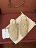 Loro Piana Babouche Charms Walk Women's Suede Mule FAI1543 2096 - Image 2