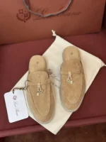 Loro Piana Babouche Charms Walk Women's Suede Mule FAI1543 DOIW - Image 2
