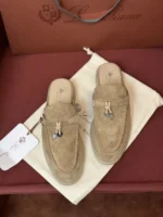 Loro Piana Babouche Charms Walk Women's Suede Mule FAI1543 H755 - Image 2