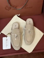 Loro Piana Babouche Charms Walk Women's Suede Mule FAI1543 A120 - Image 2