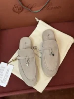 Loro Piana Babouche Charms Walk Women's Suede Mule FAI1543 A760 - Image 2