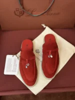 Loro Piana Babouche Charms Walk Women's Suede Mule FAI1543 W888 - Image 2