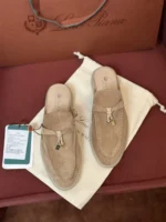Loro Piana Babouche Charms Walk Women's Suede Mule FAI1543 D044 - Image 2