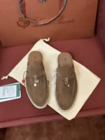 Loro Piana Babouche Charms Walk Women's Suede Mule FAI1543 50KZ - Image 2