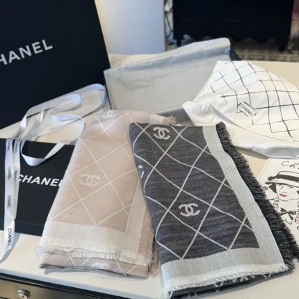 Chanel Chanel 24A Rainbow Sequin CC Wool Shawl 65x180cm product photo