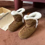 Louis Vuitton Shearling Lined Ankle Boots - Image 2
