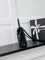 Chanel Handle Flap Briefcase Black Gold - Image 3