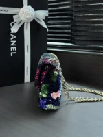 Chanel CF Sequined SO Handbag 21cm - Image 3