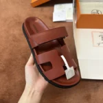 Hermès Chypre Leather Sandal - Image 3