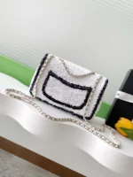 Chanel CF Sequined SO Handbag 21cm - Image 3