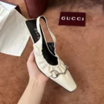 Gucci Castello Horsebit Slingback Pump - Image 3