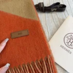 Hermès Colorblock Reversible Lambswool Scarf - Image 3