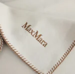 Maxmara Cape Coat Wool Blend Embroidered Leather Belt 140*140 - Image 3