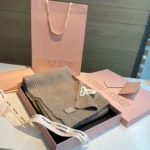 Miu Miu Ribbed Knit Cashmere Scarf - Image 2