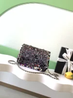 Chanel CF Sequined SO Handbag 21cm - Image 3