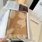 Loewe Anagram Embroidered Cashmere Scarf - Image 3
