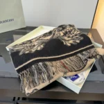 Burberry Equestrian Knight Reversible Cashmere Shawl - Image 3