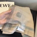 Loewe Anagram Check Cashmere Stole - Image 3
