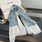Dior Wave Pattern Cashmere Silk Stole - Image 3