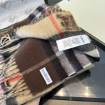 Burberry Check Equestrian Knight Wool Scarf - Image 4