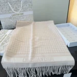 Dior Houndstooth Cashmere Scarf - Image 3