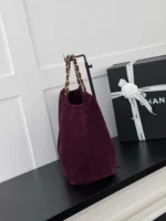 Chanel Suede Tote Shopping Bag AS6475 - Image 3