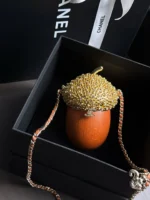 Chanel Pinecone-Shaped Evening Bag with Crystal Embellishments - Image 3