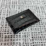 Chanel Crocodile-Embossed Card Holder - Image 3