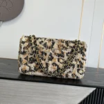 Chanel 26A Leopard Tweed Flap Bag 32cm - Image 3