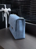 Chanel 26S Denim Maxi Flap Bag 38.5cm - Image 3