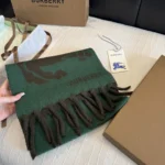 Burberry Equestrian Knight Jacquard Double-Sided Cashmere Scarf 35x190cm - Image 3