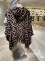 Fendi FF Diagonal Hooded Poncho 140x140cm - Image 2